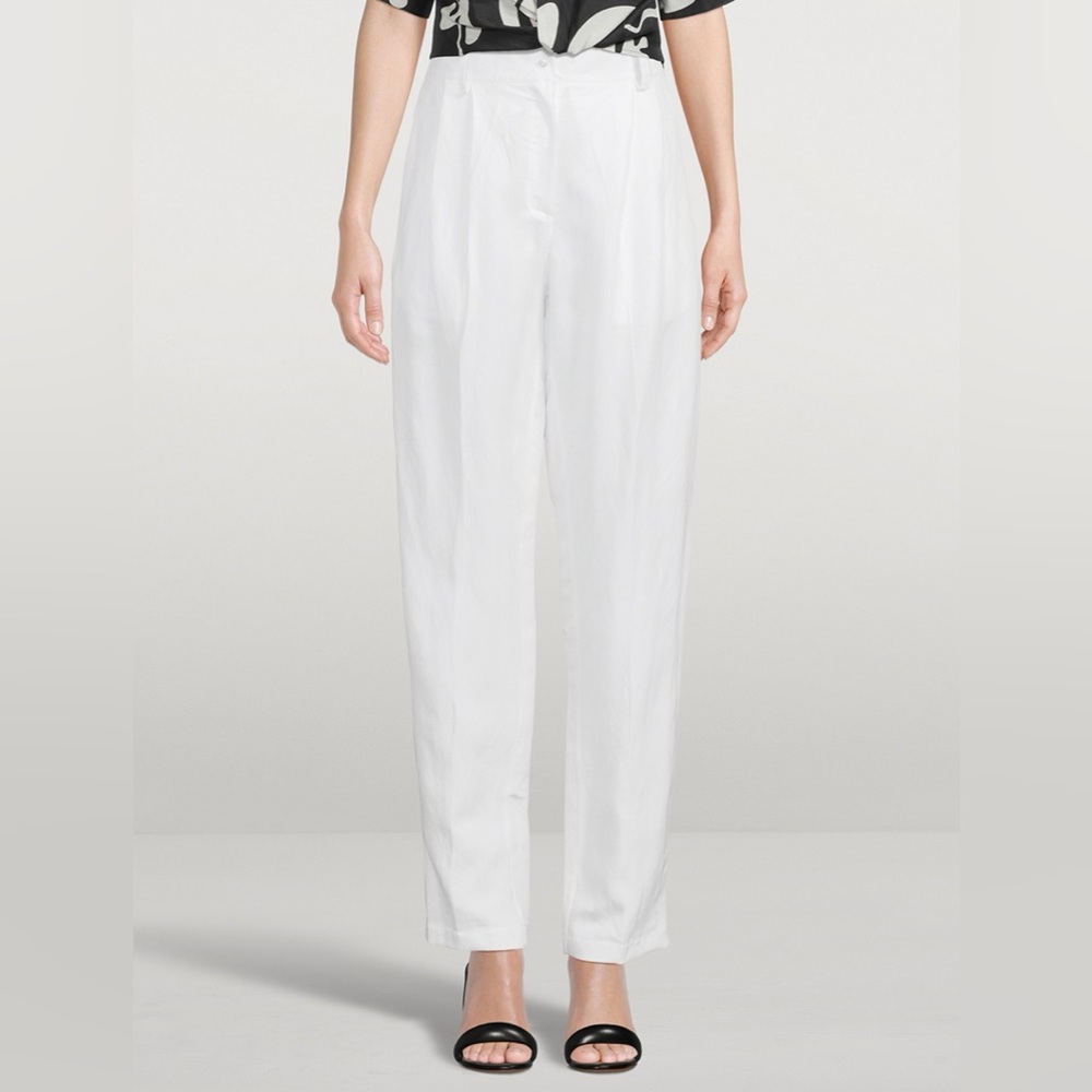 Uncle Studios Bloomers Elegant White Straight Leg Women's Pants